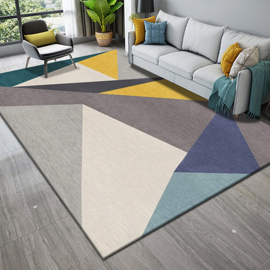 Novelty Living Room Rug Multi Colored Geometric Indoor Rug Polypropylene Non-Slip Backing Pet Friendly Carpet Light Brown Clearhalo 'Area Rug' 'Modern' 'Rugs' Rug' 2300102