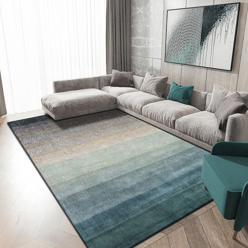 Novelty Living Room Rug Multi Colored Geometric Indoor Rug Polypropylene Non-Slip Backing Pet Friendly Carpet Lake Blue Clearhalo 'Area Rug' 'Modern' 'Rugs' Rug' 2300110