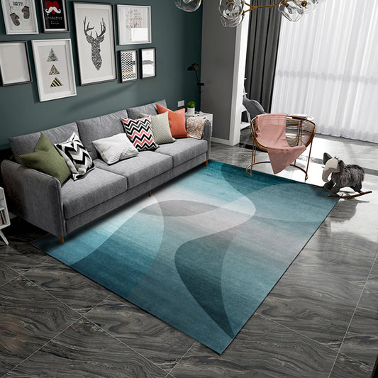 Natural Living Room Rug Multi Colored Geometric Print Indoor Rug Synthetics Non-Slip Backing Washable Area Carpet Lake Green Clearhalo 'Area Rug' 'Modern' 'Rugs' Rug' 2300116