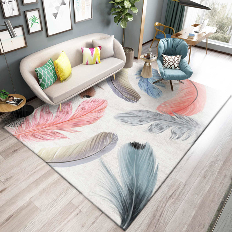 Natural Living Room Rug Multi Colored Geometric Print Indoor Rug Synthetics Non-Slip Backing Washable Area Carpet Clearhalo 'Area Rug' 'Modern' 'Rugs' Rug' 2300117