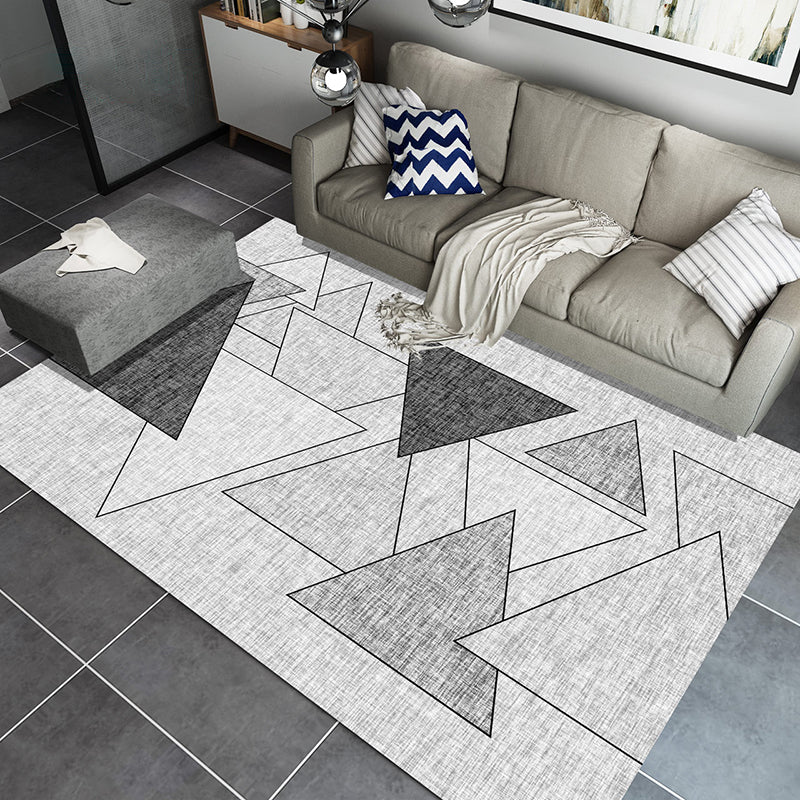 Modern Geometric Printed Rug Multi-Color Synthetics Area Rug Pet Friendly  Easy Care Washable Area Carpet for Parlor - Clearhalo