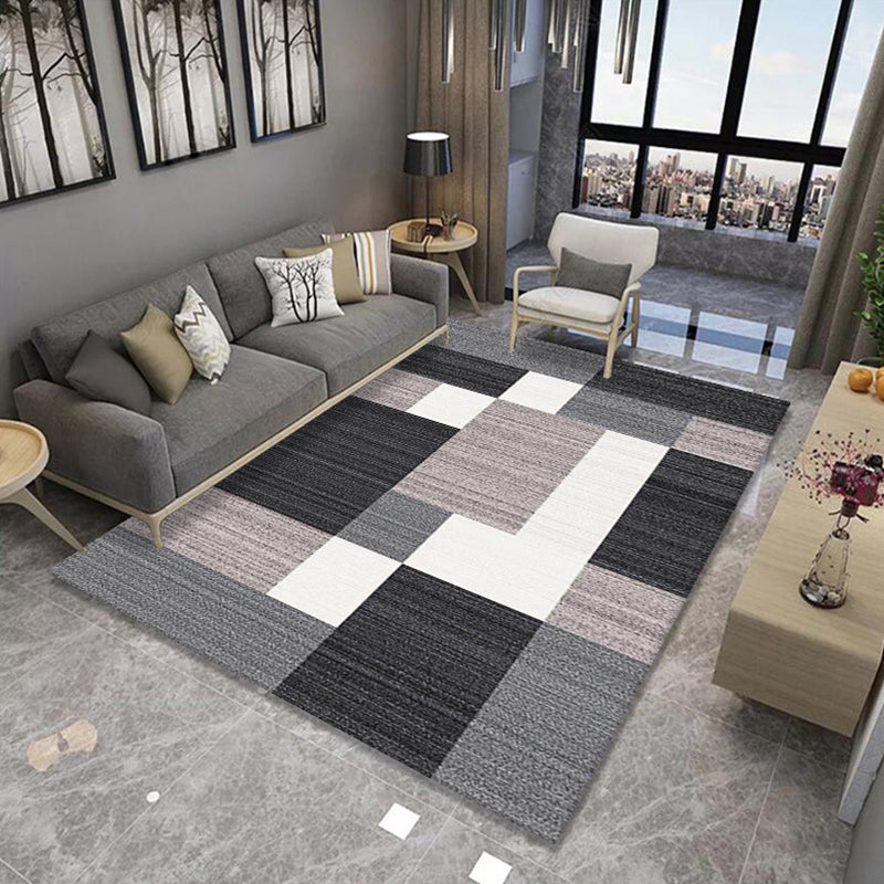 Multi Colored Novelty Rug Polypropylene Geometric Printed Area Carpet Non-Slip Backing Washable Rug for Parlor Clearhalo 'Area Rug' 'Modern' 'Rugs' Rug' 2300161