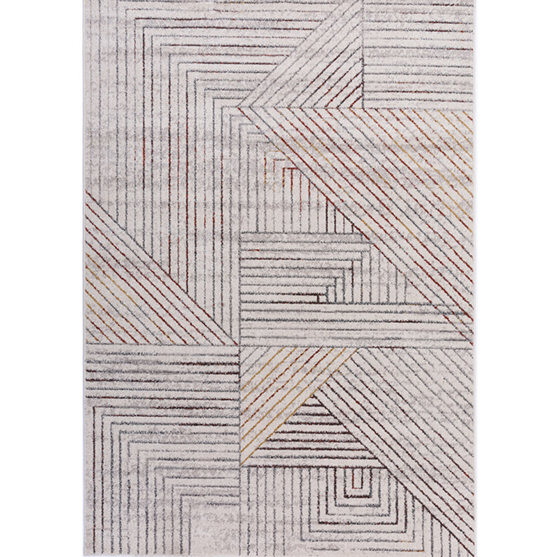 Modern Geometric Rug Multi Colored Polyster Indoor Rug Non-Slip Backing Pet Friendly Area Carpet for Living Room Gray-Red Clearhalo 'Area Rug' 'Modern' 'Rugs' Rug' 2300182