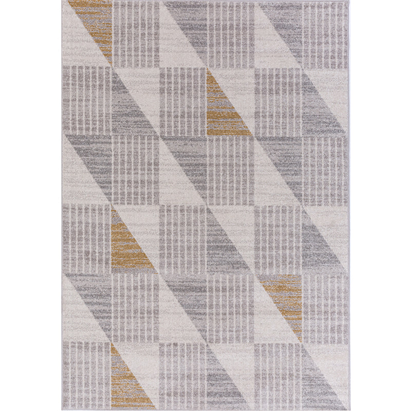 Modern Geometric Rug Multi Colored Polyster Indoor Rug Non-Slip Backing Pet Friendly Area Carpet for Living Room Gray-Khaki 5'3" x 7'7" Clearhalo 'Area Rug' 'Modern' 'Rugs' Rug' 2300184