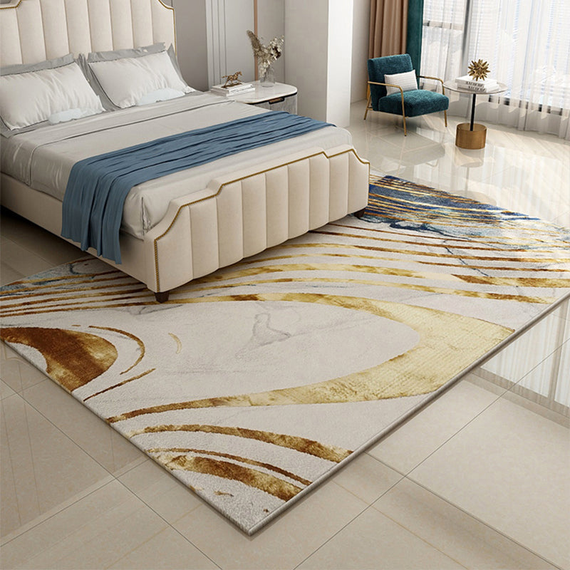 Modern Room Rug Multi Colored Abstract Pattern Rug Polypropylene Non-Slip Pet  Friendly Carpet - Clearhalo