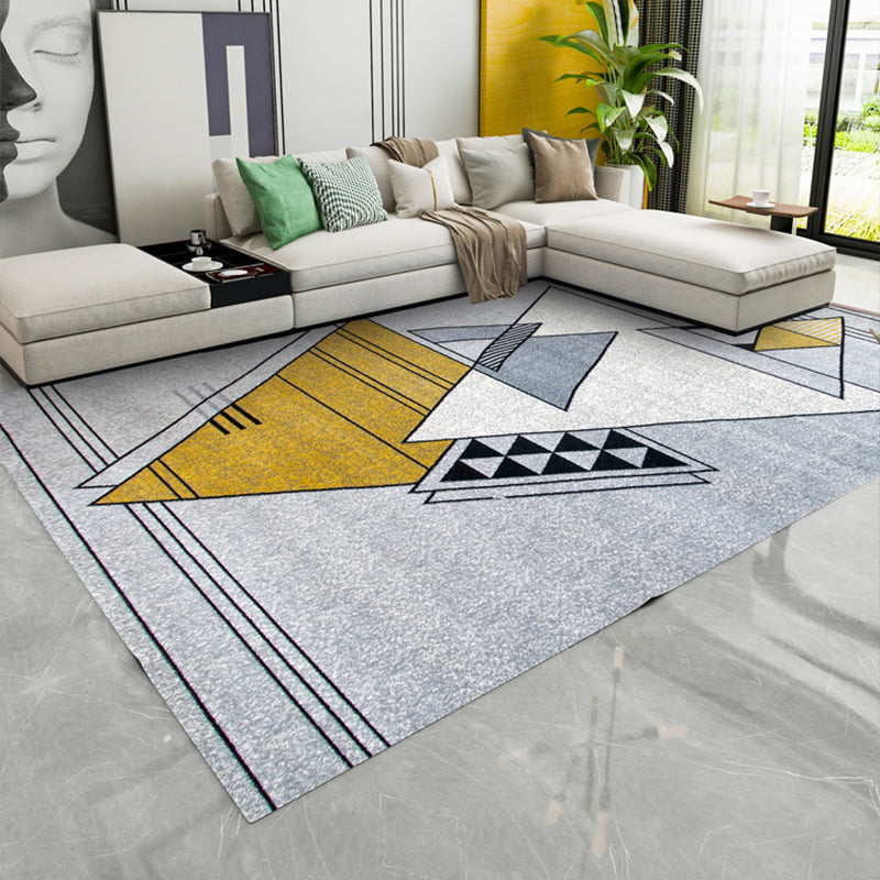 Modern Geometric Pattern Rug Multi Colored Polypropylene Indoor Rug Non-Slip Backing Pet Friendly Carpet for Bedroom Clearhalo 'Area Rug' 'Modern' 'Rugs' Rug' 2300473