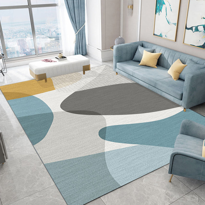 Scandinavian Living Room Rug Multi Color Geometric Pattern Area Carpet Polyster Pet Friendly Easy Care Rug Clearhalo 'Area Rug' 'Modern' 'Rugs' Rug' 2300500