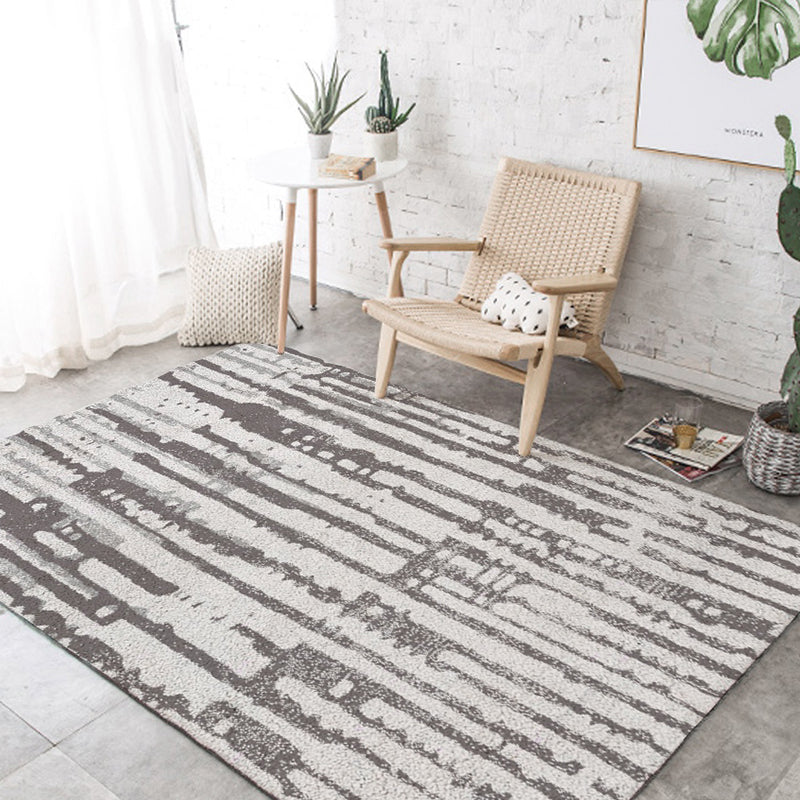 Trendy Living Room Rug Multi Colored Geometric Indoor Rug Synthetics Non-Slip Backing Pet Friendly Carpet Cream Gray Clearhalo 'Area Rug' 'Modern' 'Rugs' Rug' 2300534