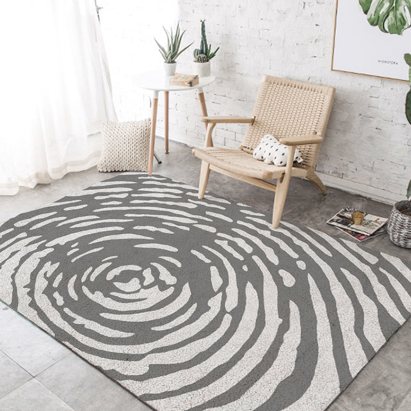 Trendy Living Room Rug Multi Colored Geometric Indoor Rug Synthetics Non-Slip Backing Pet Friendly Carpet Smoke Gray Clearhalo 'Area Rug' 'Modern' 'Rugs' Rug' 2300536