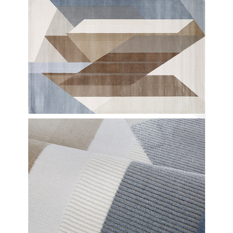 Multi Colored Living Room Rug Nordic Geometric Pattern Indoor Rug Synthetics Easy Care Pet Friendly Area Carpet Coffee Clearhalo 'Area Rug' 'Modern' 'Rugs' Rug' 2300572