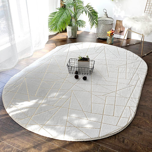 Relaxing Abstract Printed Rug Multi Colored Polypropylene Indoor Rug Anti-Slip Backing Pet Friendly Carpet for Bedroom White 6'7" x 9'6" Clearhalo 'Area Rug' 'Modern' 'Rugs' Rug' 2300588