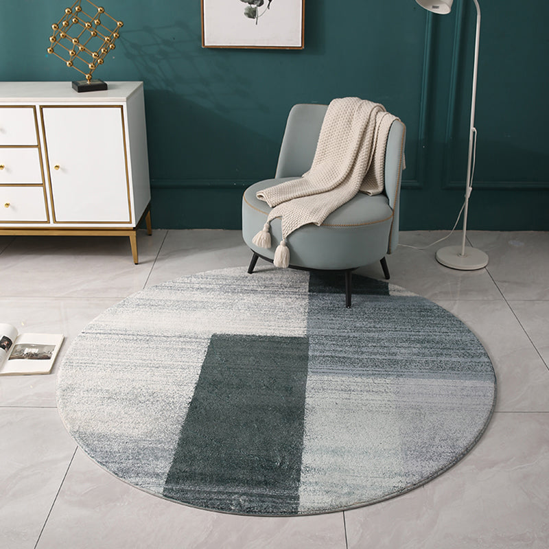 Simple Bedroom Rug Multi Colored Geometric Print Area Rug Synthetics Anti-Slip Backing Easy Care Washable Carpet Gray-Blue Clearhalo 'Area Rug' 'Modern' 'Rugs' Rug' 2300603