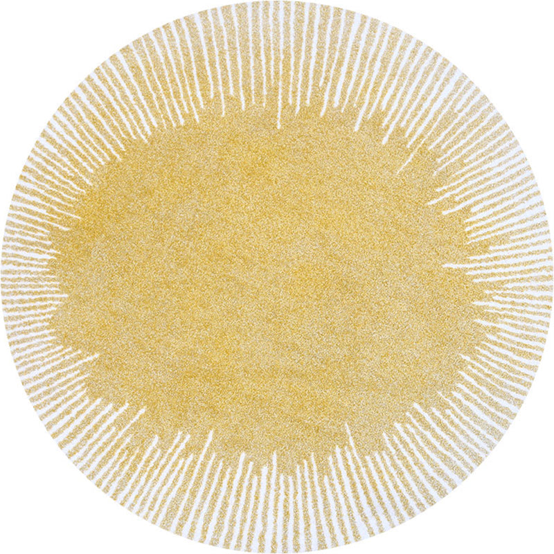 Yellow Contemporary Rug Polypropylene Abstract Printed Area Rug Anti-Slip Backing Washable Area Carpet for Bedroom Yellow Clearhalo 'Area Rug' 'Modern' 'Rugs' Rug' 2300611