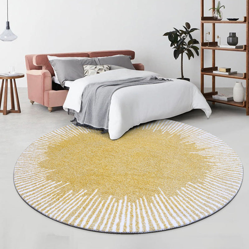 Yellow Contemporary Rug Polypropylene Abstract Printed Area Rug Anti-Slip Backing Washable Area Carpet for Bedroom Clearhalo 'Area Rug' 'Modern' 'Rugs' Rug' 2300613