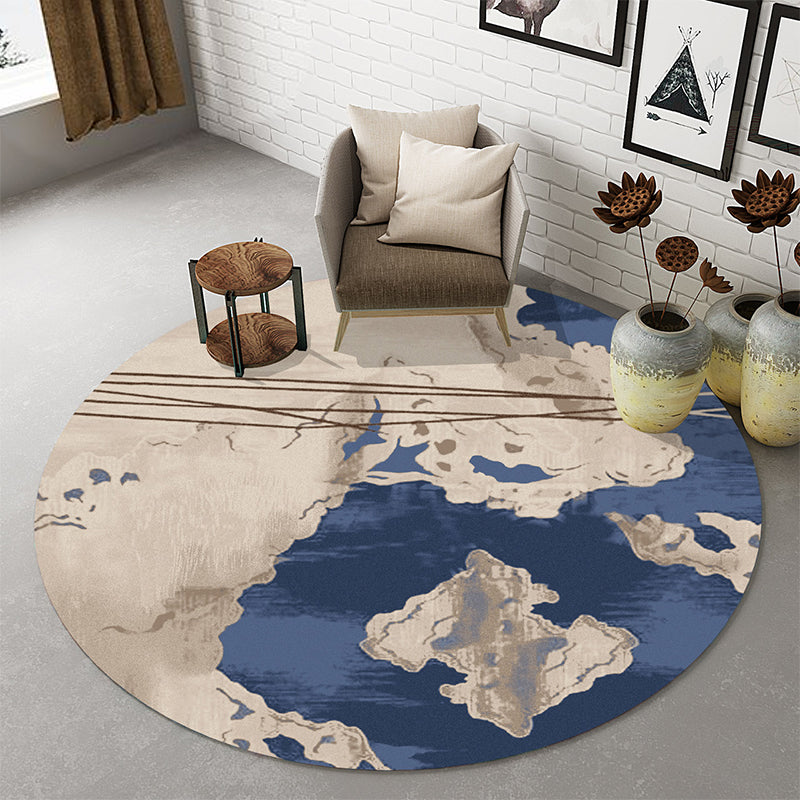 Natural Living Room Rug Multi-Colored Abstract Print Indoor Rug Cotton Blend Easy Care Washable Carpet Clearhalo 'Area Rug' 'Modern' 'Rugs' Rug' 2300616