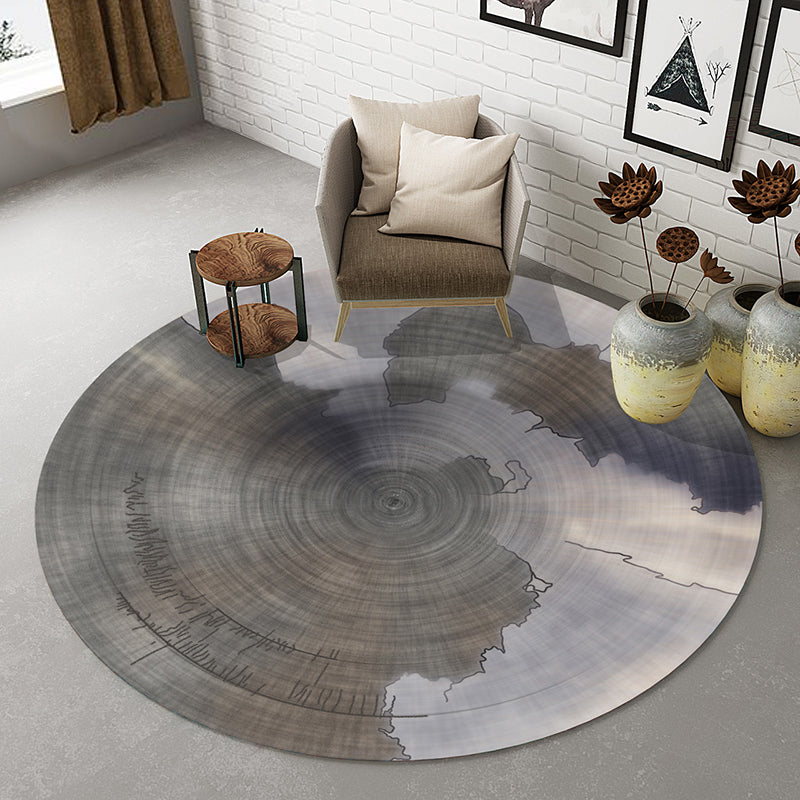 Natural Living Room Rug Multi-Colored Abstract Print Indoor Rug Cotton Blend Easy Care Washable Carpet Black Clearhalo 'Area Rug' 'Modern' 'Rugs' Rug' 2300620