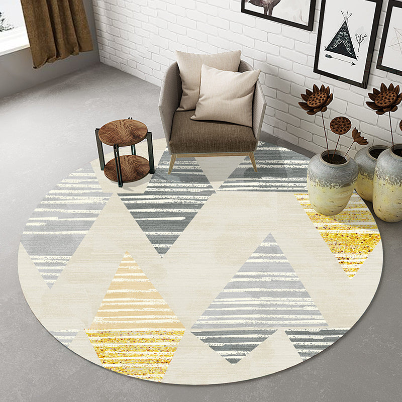 Natural Living Room Rug Multi-Colored Abstract Print Indoor Rug Cotton Blend Easy Care Washable Carpet Clearhalo 'Area Rug' 'Modern' 'Rugs' Rug' 2300625