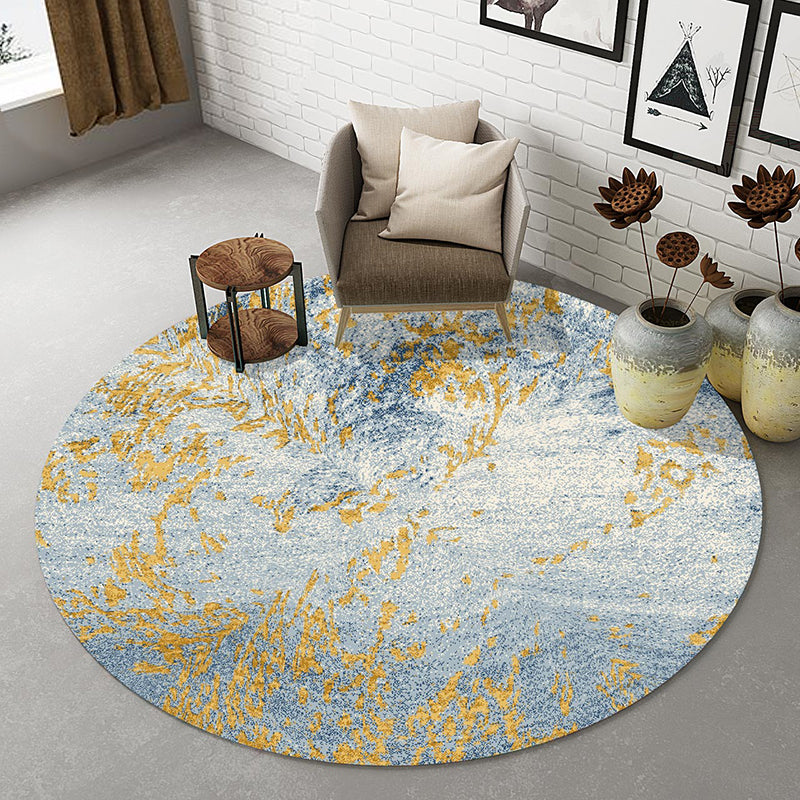 Natural Living Room Rug Multi-Colored Abstract Print Indoor Rug Cotton Blend Easy Care Washable Carpet Brass Clearhalo 'Area Rug' 'Modern' 'Rugs' Rug' 2300627