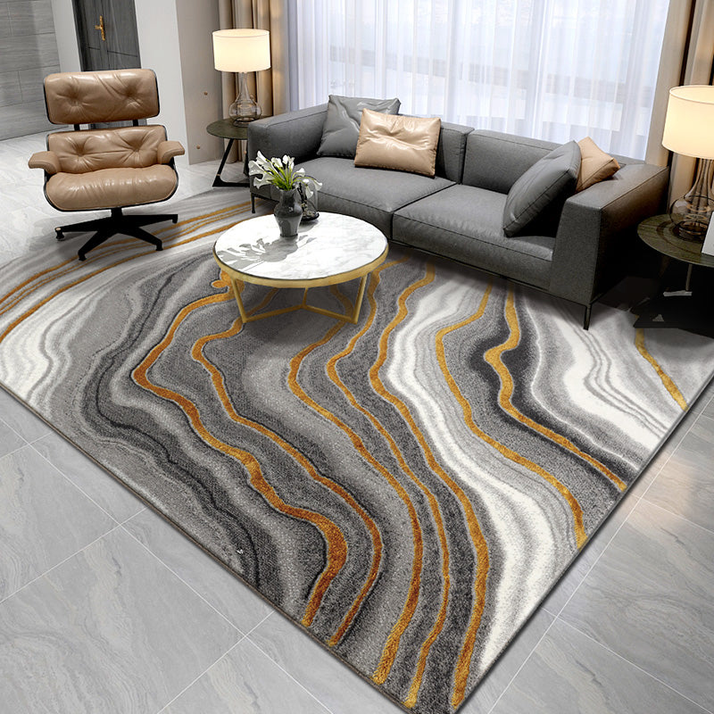 Nordic Bedroom Rug Multi Colored Abstract Pattern Area Carpet Polypropylene Easy Care Washable Rug Clearhalo 'Area Rug' 'Modern' 'Rugs' Rug' 2300638