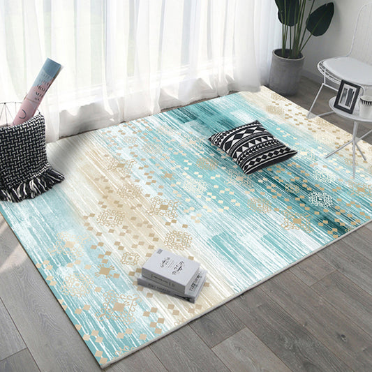 Nordic Parlor Rug Multi Colored Abstract Printed Area Rug Cotton Blend Easy Care Pet Friendly Indoor Rug Clearhalo 'Area Rug' 'Modern' 'Rugs' Rug' 2300675