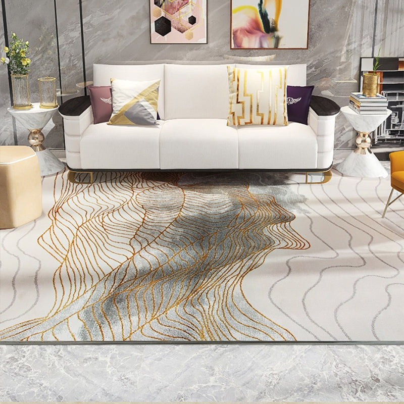 Modern Room Rug Multi Colored Abstract Pattern Rug Polypropylene Non-Slip Pet  Friendly Carpet - Clearhalo