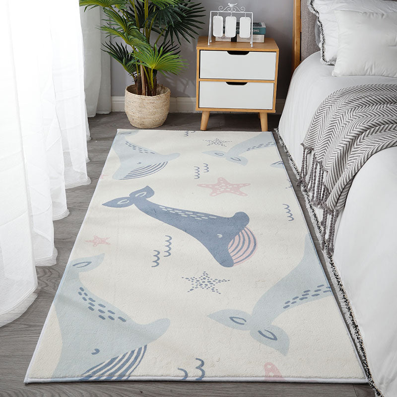 Multi Colored Relaxing Rug Polypropylene Cartoon Print Area Rug Non-Slip Backing Pet Friendly Washable Carpet for Room Blue Clearhalo 'Area Rug' 'Modern' 'Rugs' Rug' 2300950