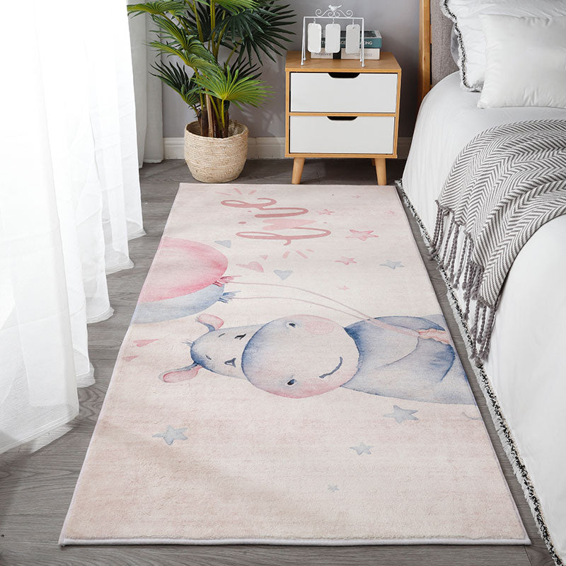 Multi Colored Relaxing Rug Polypropylene Cartoon Print Area Rug Non-Slip Backing Pet Friendly Washable Carpet for Room Nude Pink Clearhalo 'Area Rug' 'Modern' 'Rugs' Rug' 2300953