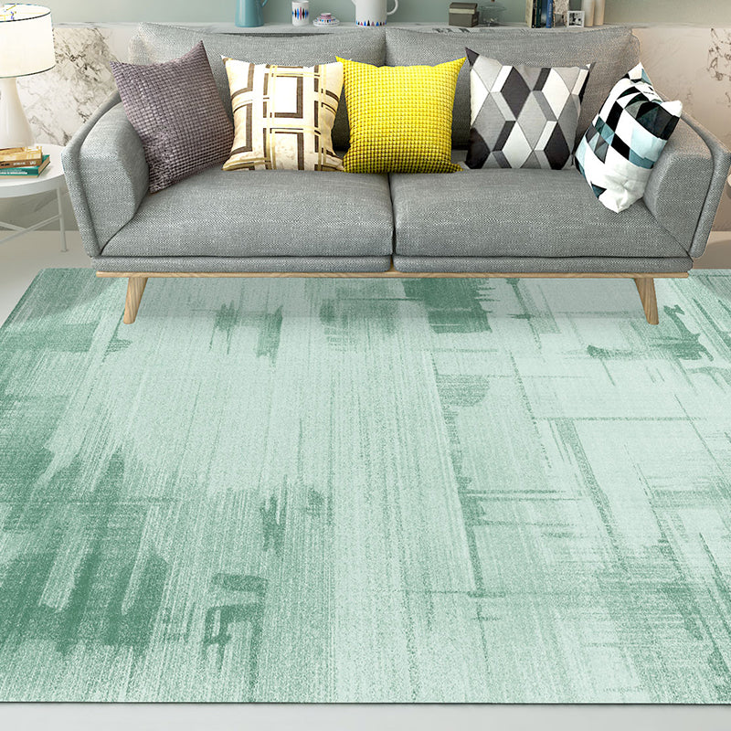 Natural Living Room Rug Multi Colored Abstract Pattern Area Rug Cotton Blend Easy Care Washable Pet Friendly Carpet Green Clearhalo 'Area Rug' 'Rug' 2301216