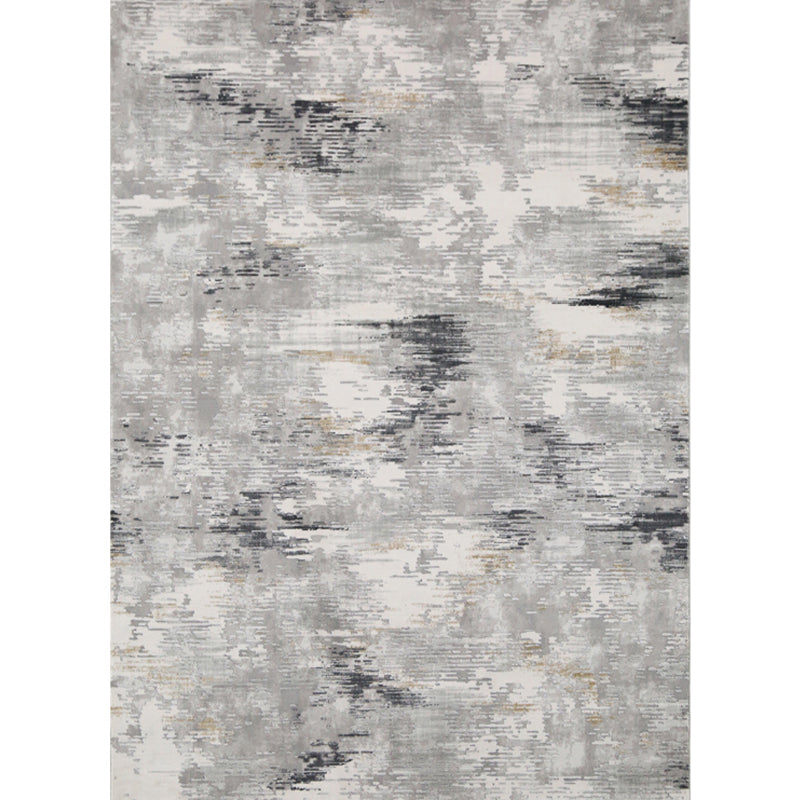 Industrial Living Room Rug Multi Color Abstract Rug Cotton Blend