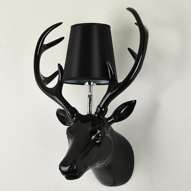 Elk Restaurant Wall Lamp Traditional Resin 1 Light Black/Pink/Blue Sconce Light Fixture with Glass Shade Clearhalo 'Wall Lamps & Sconces' 'Wall Lights' Lighting' 230362