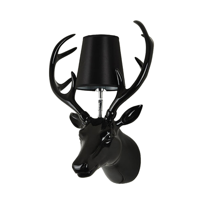 Elk Restaurant Wall Lamp Traditional Resin 1 Light Black/Pink/Blue Sconce Light Fixture with Glass Shade Clearhalo 'Wall Lamps & Sconces' 'Wall Lights' Lighting' 230364