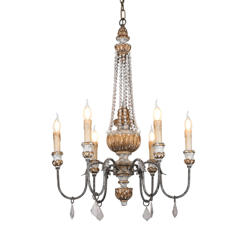 Rust Sputnik Chandelier Lamp Retro 6 Heads Metal Ceiling Pendant Light with Flat Drop for Living Room Clearhalo 'Ceiling Lights' 'Chandeliers' Lighting' options 230380