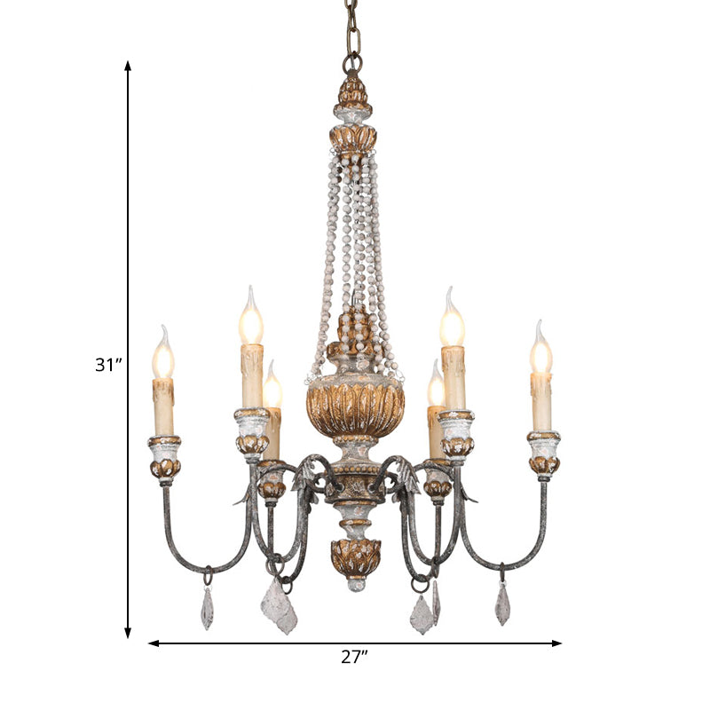 Rust Sputnik Chandelier Lamp Retro 6 Heads Metal Ceiling Pendant Light with Flat Drop for Living Room Clearhalo 'Ceiling Lights' 'Chandeliers' Lighting' options 230381