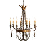 Rust Spur Empire Chandelier Traditional Metal 8/10 Bulbs Pendant Light Fixture for Living Room Clearhalo 'Ceiling Lights' 'Chandeliers' Lighting' options 230445