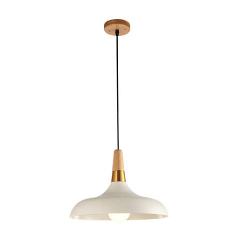 Swell Shade Commercial Pendant Lighting Nordic Metal 1 Bulb Ceiling Light for Restaurant Clearhalo 'Ceiling Lights' 'Pendant Lights' 'Pendants' Lighting' 2307392