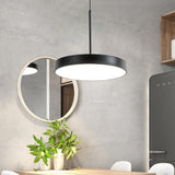 Minimalistic LED Hanging Pendant Light Circular Ceiling Lamp with Acrylic Shade for Dining Room Clearhalo 'Ceiling Lights' 'Pendant Lights' 'Pendants' Lighting' 2307395