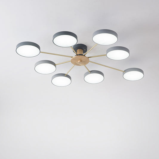 Minimalistic Molecule LED Ceiling Light Acrylic Living Room Semi Flush Chandelier Clearhalo 'Ceiling Lights' 'Close To Ceiling Lights' 'Close to ceiling' 'Semi-flushmount' Lighting' 2307524