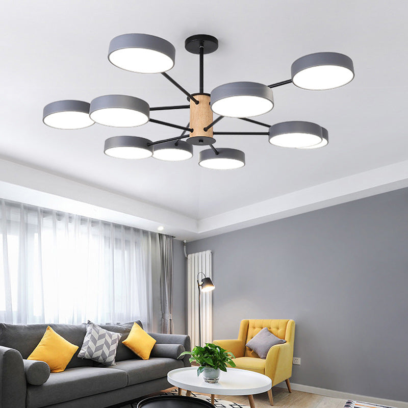 Nordic Branching Chandelier Lighting Acrylic Living Room LED Hanging Ceiling Light Clearhalo 'Ceiling Lights' 'Chandeliers' Lighting' options 2307607