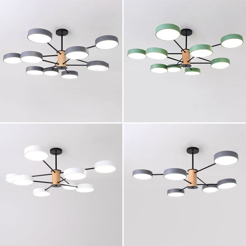 Nordic Branching Chandelier Lighting Acrylic Living Room LED Hanging Ceiling Light Clearhalo 'Ceiling Lights' 'Chandeliers' Lighting' options 2307608