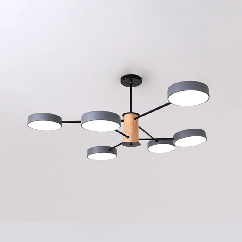 Nordic Branching Chandelier Lighting Acrylic Living Room LED Hanging Ceiling Light 6 Grey Clearhalo 'Ceiling Lights' 'Chandeliers' Lighting' options 2307612_9a7f4683-2592-4242-aa64-b734c4187829