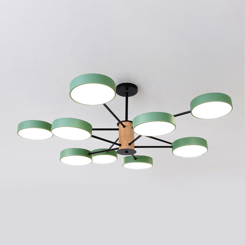 Nordic Branching Chandelier Lighting Acrylic Living Room LED Hanging Ceiling Light 10 Green Clearhalo 'Ceiling Lights' 'Chandeliers' Lighting' options 2307619_e95cdeca-6e82-463c-852d-4647a7d7dabd