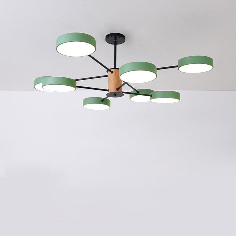 Nordic Branching Chandelier Lighting Acrylic Living Room LED Hanging Ceiling Light 8 Green Clearhalo 'Ceiling Lights' 'Chandeliers' Lighting' options 2307620_7b6bbe91-b985-4850-bd13-225d70d53a75