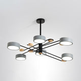 Criss-Cross LED Chandelier Nordic Novelty Metal 6-Light Living Room Hanging Lamp Clearhalo 'Ceiling Lights' 'Chandeliers' Lighting' options 2307624