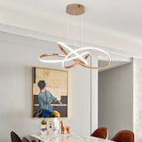 Simplicity Elegant LED Hanging Lamp Twisting Pendant Chandelier with Acrylic Shade Clearhalo 'Ceiling Lights' 'Chandeliers' 'Modern Chandeliers' 'Modern' Lighting' 2307750