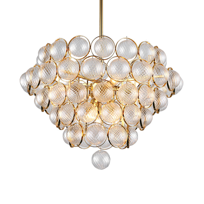 23.5"/33.5" Wide Bubble Chandelier Lamp Modernism Crystal Beige LED Pendant Lighting Fixture for Bedroom Clearhalo 'Ceiling Lights' 'Chandeliers' Lighting' options 230838