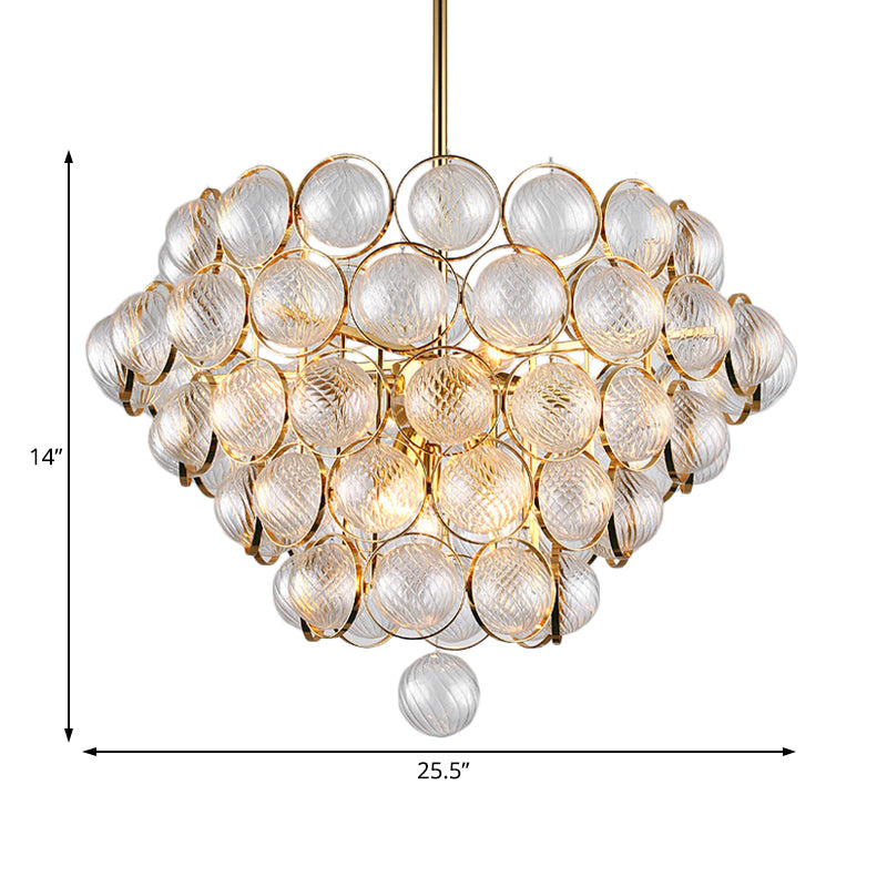 23.5"/33.5" Wide Bubble Chandelier Lamp Modernism Crystal Beige LED Pendant Lighting Fixture for Bedroom Clearhalo 'Ceiling Lights' 'Chandeliers' Lighting' options 230839