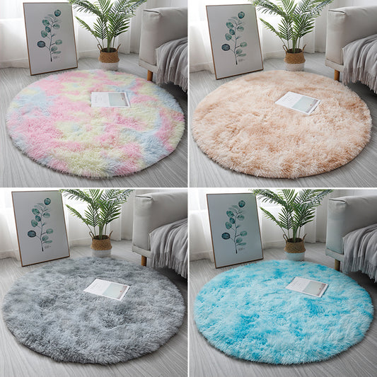 Multi Colored Fancy Rug Polyster Solid Colored Area Carpet Non-Slip Backing Pet Friendly Easy Care Indoor Rug for Room Clearhalo 'Area Rug' 'Casual' 'Rugs' Rug' 2309163