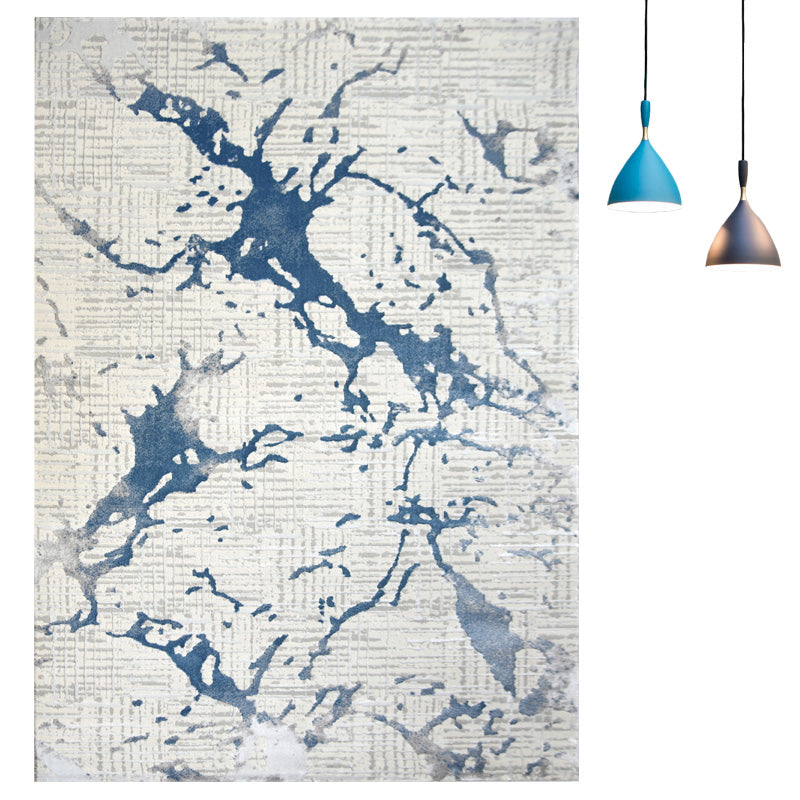 Formal Decoration Rug Multi Colored Abstract Printed Indoor Rug Polyster Non-Slip Backing Pet Friendly Carpet Gray Blue Clearhalo 'Area Rug' 'Rug' 2309427