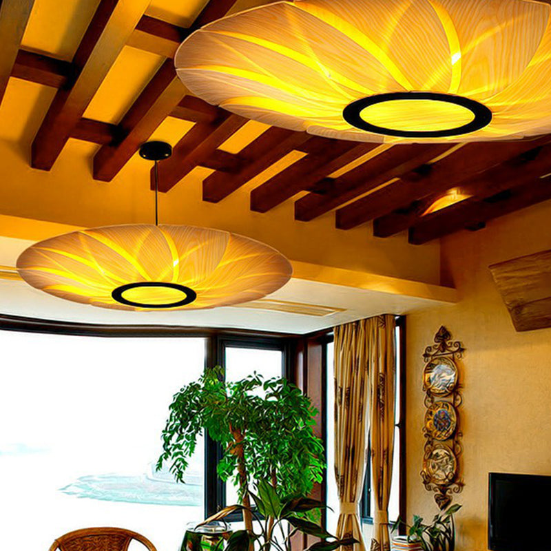 Plant Restaurant Ceiling Suspension Lamp Wooden Decorative Pendant Lighting Fixture Clearhalo 'Ceiling Lights' 'Pendant Lights' 'Pendants' Lighting' 2310556