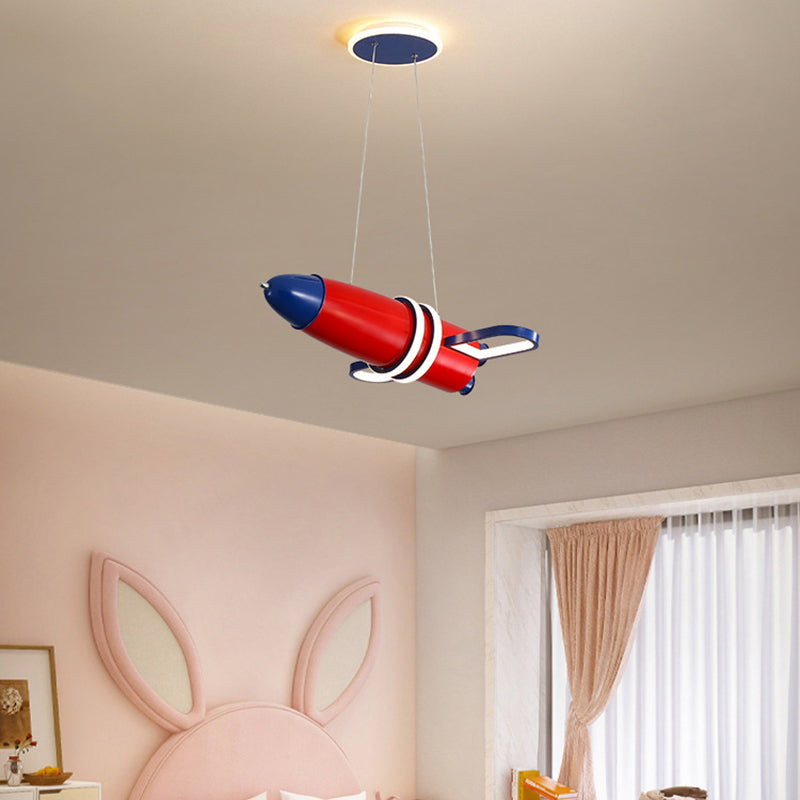 Red and Blue Satellite Pendant Light Cartoon LED Acrylic Chandelier for Baby Room Clearhalo 'Ceiling Lights' 'Chandeliers' Lighting' options 2310944